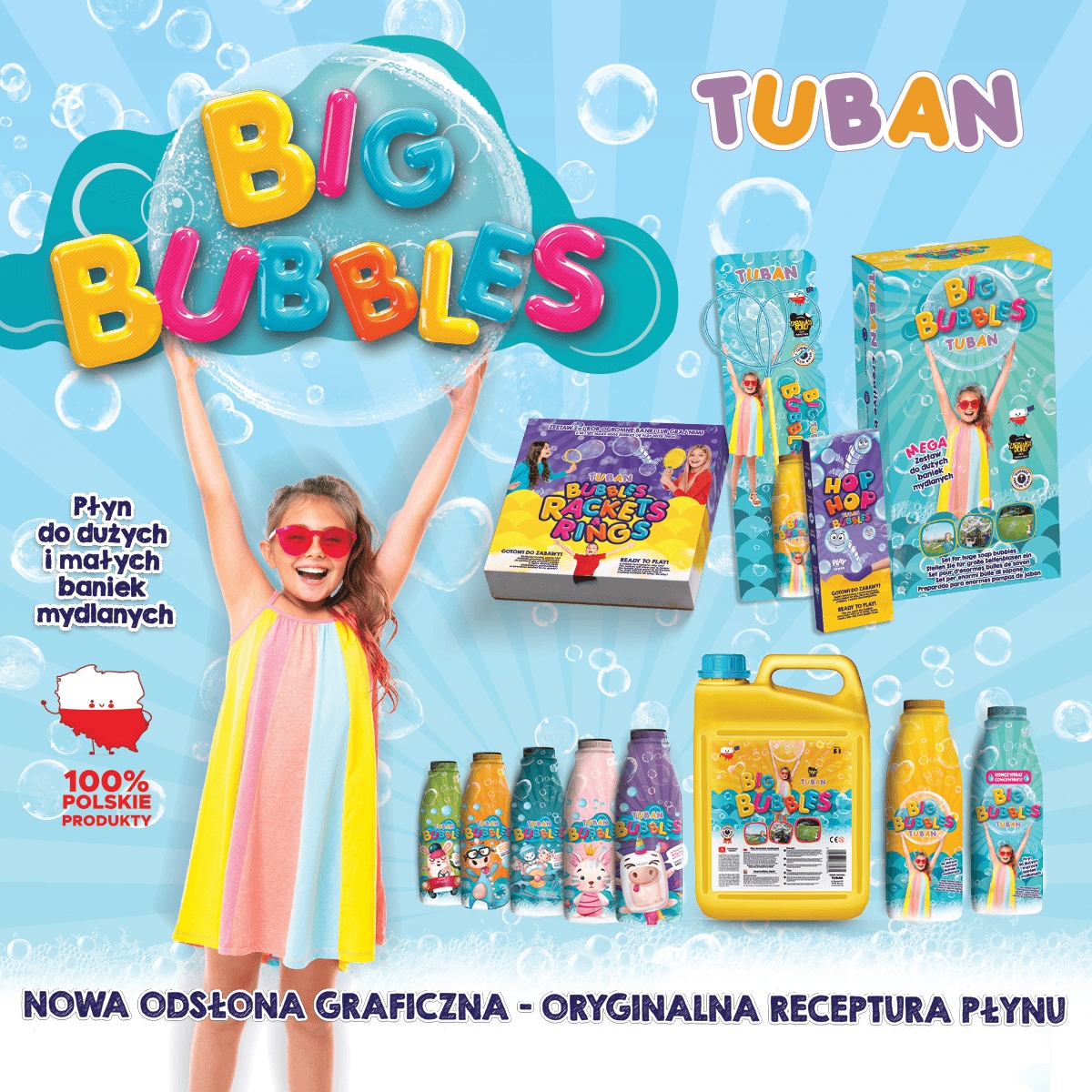 TUBAN Płyn do dużych Baniek Mydlanych 400 ml | Zapas Stan opakowania oryginalne