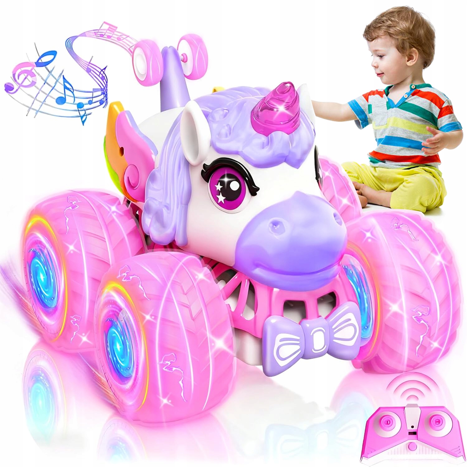 Zdalnie Sterowany Samochód Jednorożec Monster Truck Dla Dzieci