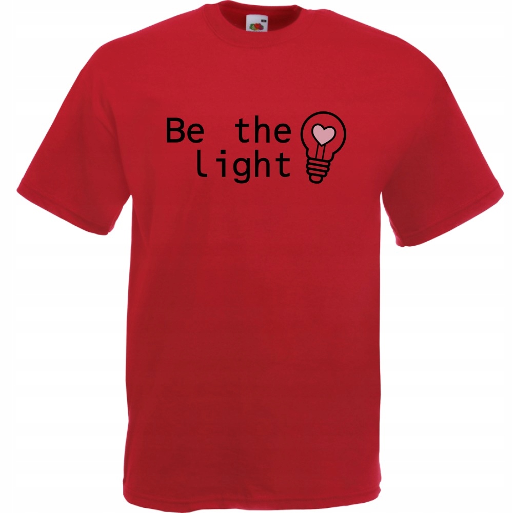 

Koszulka be the light żarówka serce XL ceglana cze
