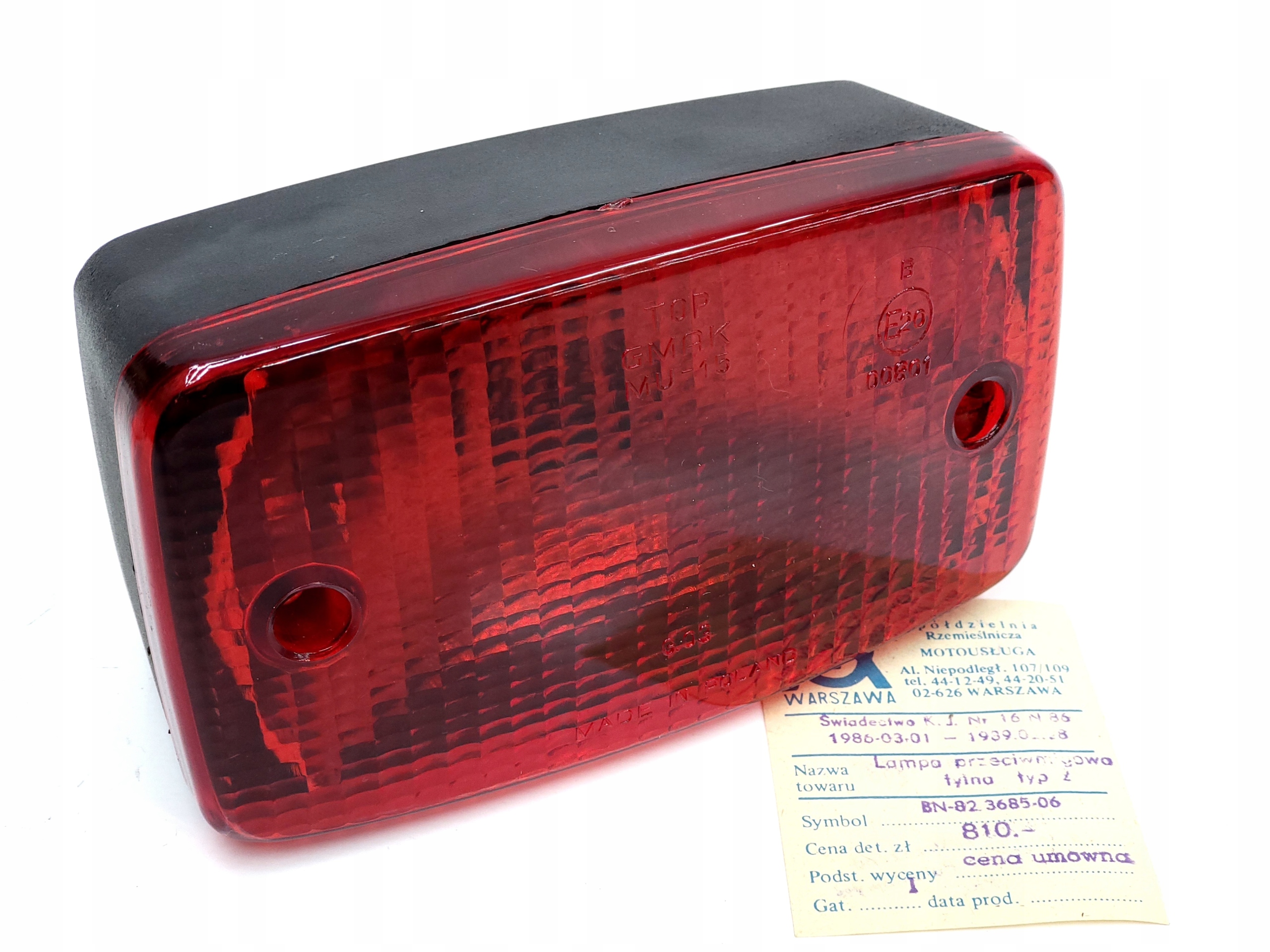 Nová lampa protimlhové světlo Fiat 126P Prl
