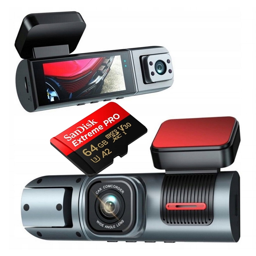 2 x videorekordér do auta 2.5 K Gps mini WiFi 1080p Fhd 64 Gb