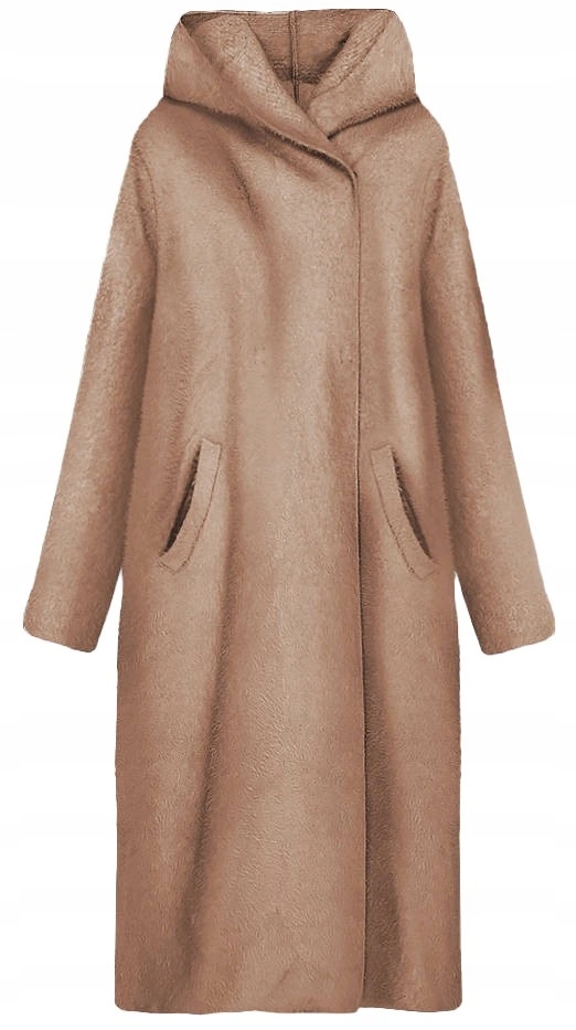 Kabát A'la Alpaka Ke Kolenům B6010 Béžový XXL (44)