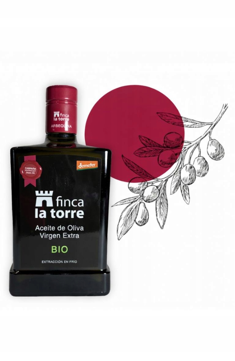 Levně Bio olivový olej Finca La Torre Aove Arbequina sklizeň 2025, 500 ml
