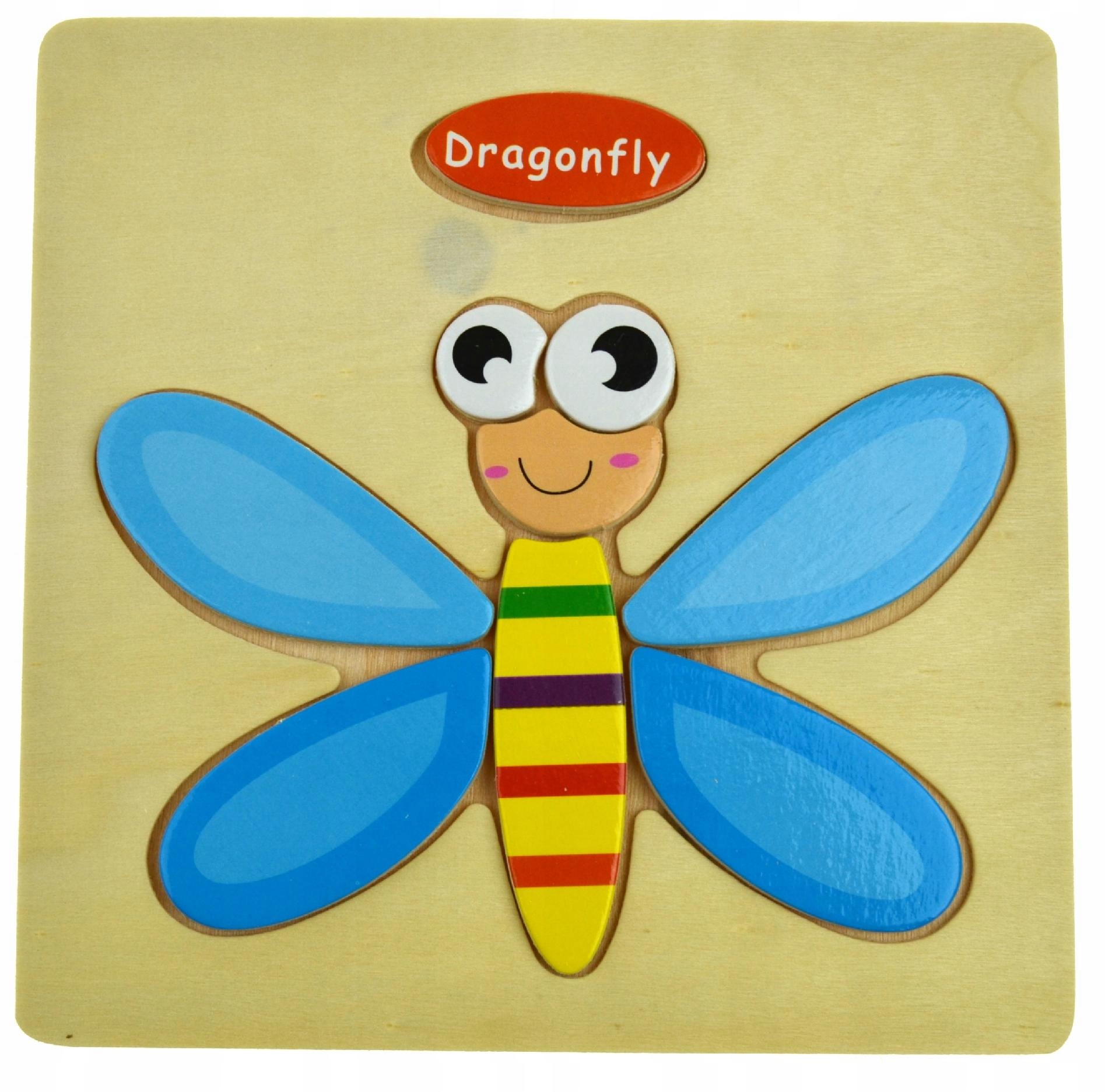 

Edukacyjna Drewniana Układanka Ważka