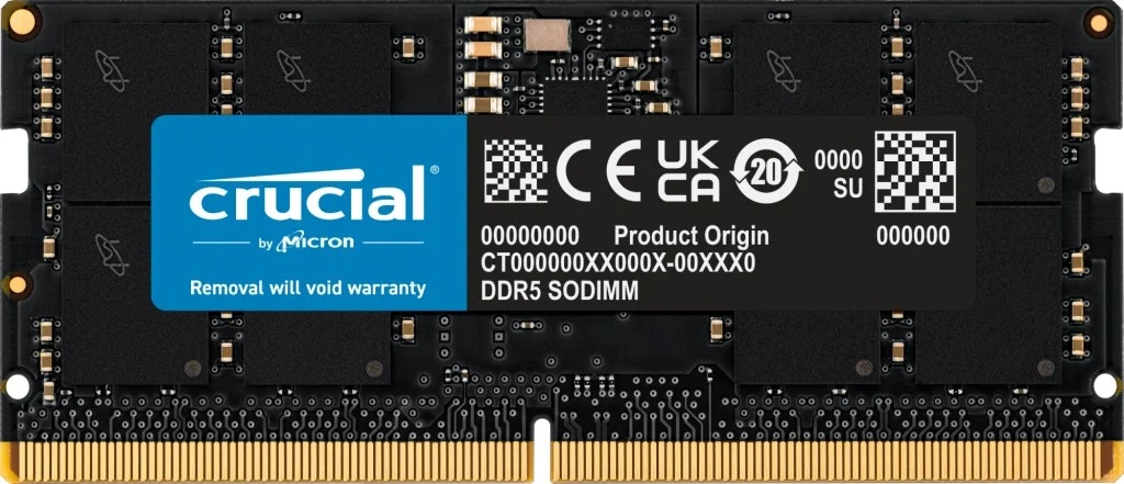 Crucial CT16G56C46S5 paměťový modul 16 Gb 1 x 16 Gb DDR5 Ecc