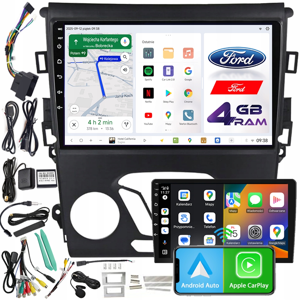Autorádio Ncs D9 Ford Mondeo Mk5 2013-2018 Android 4GB Lte
