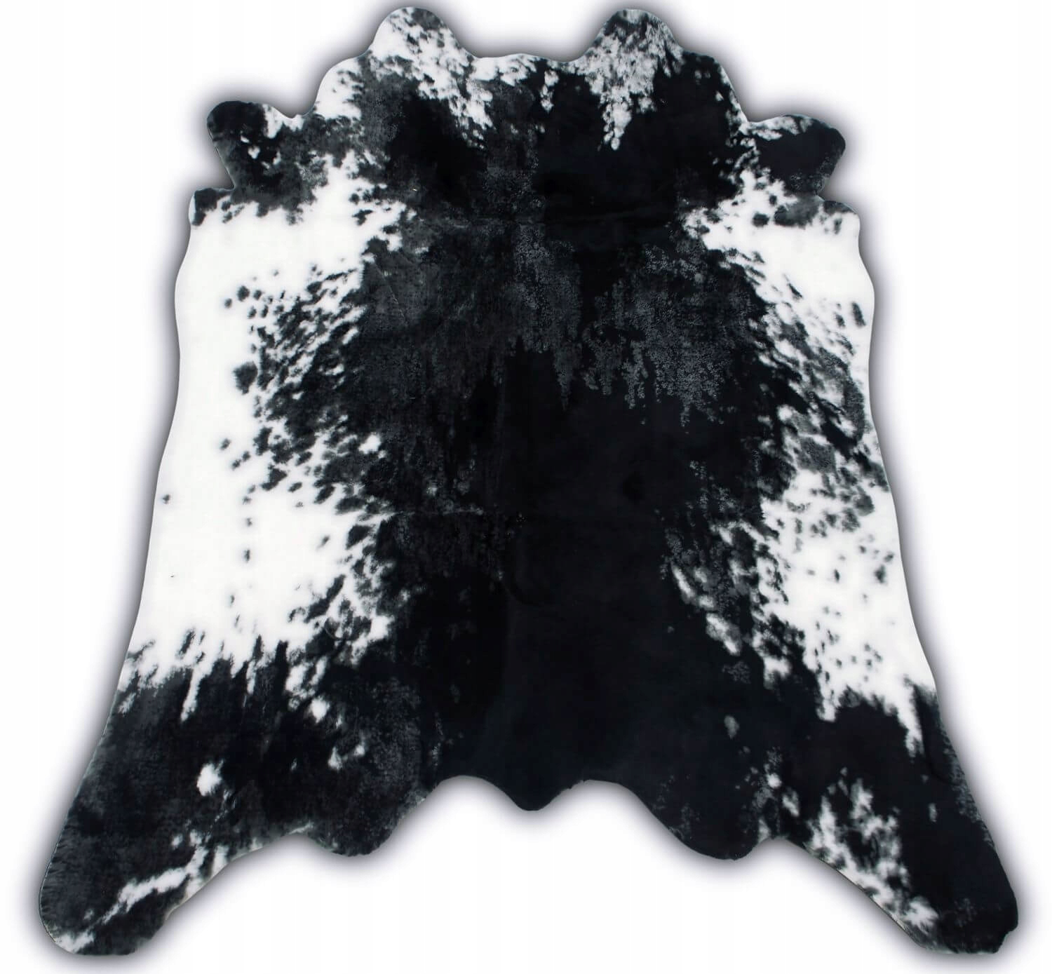 Koberec Z Umělé Hovězí Kůže Do Obývacího Pokoje, Koberec, Bílý, Černý, 150X200