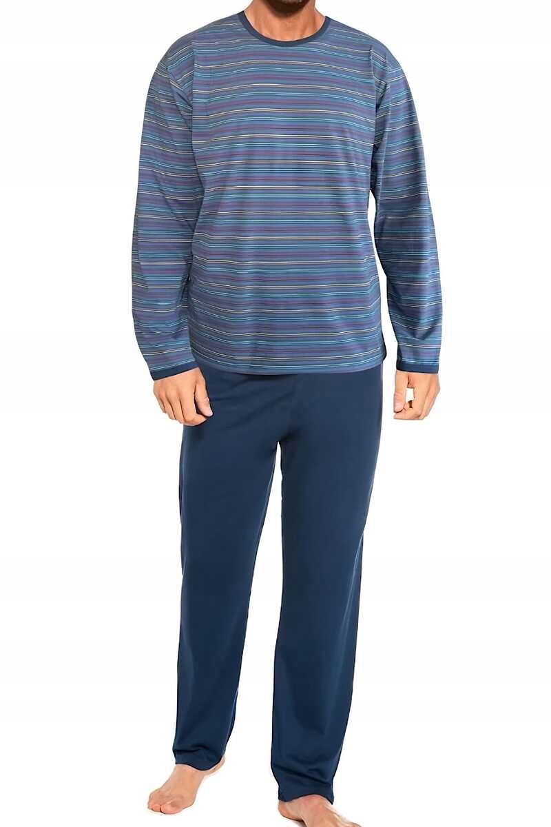 Cornette Pánské pohodlné bavlněné pyžamo s dlouhým rukávem Various 138/47 2XL