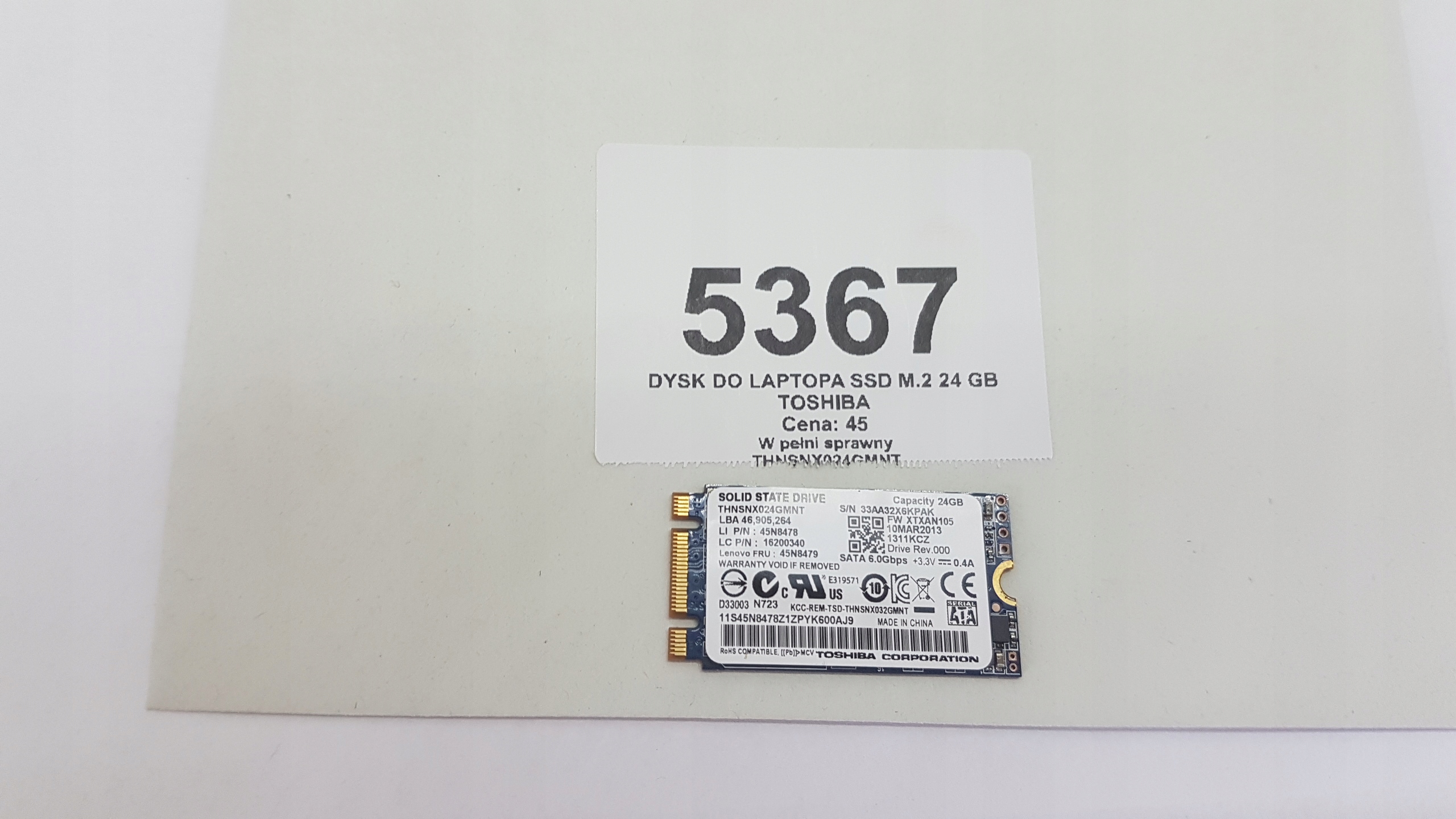 Dyski SSD M.2 Toshiba - Ceny, opinie, sklepy - Allegro.pl