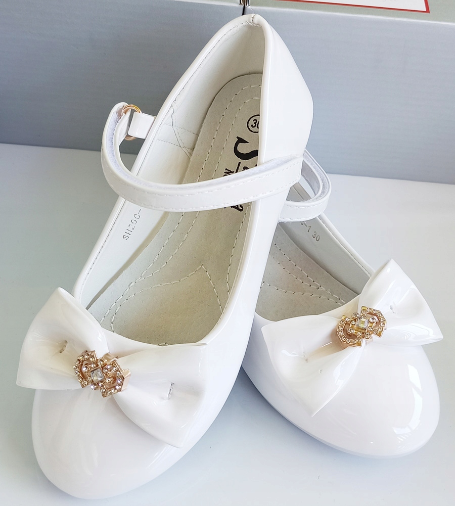 Śliczne balerinki wkładka skóra r.33 białe P2-65 Rozmiar (new) 33