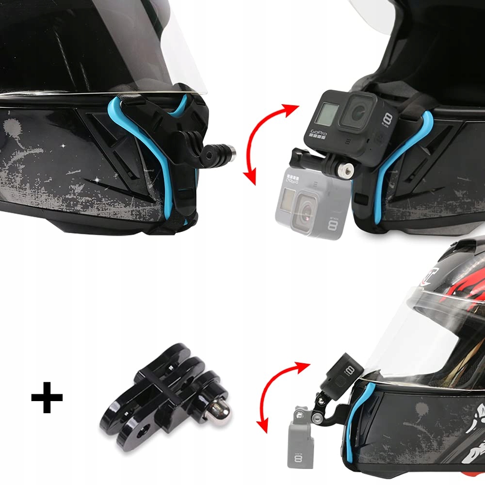 Uchwyt Pod Brodę Kasku Do GoPro Hero 13 12 DJI Osmo Action Czarny SUREWO — miniatura 5