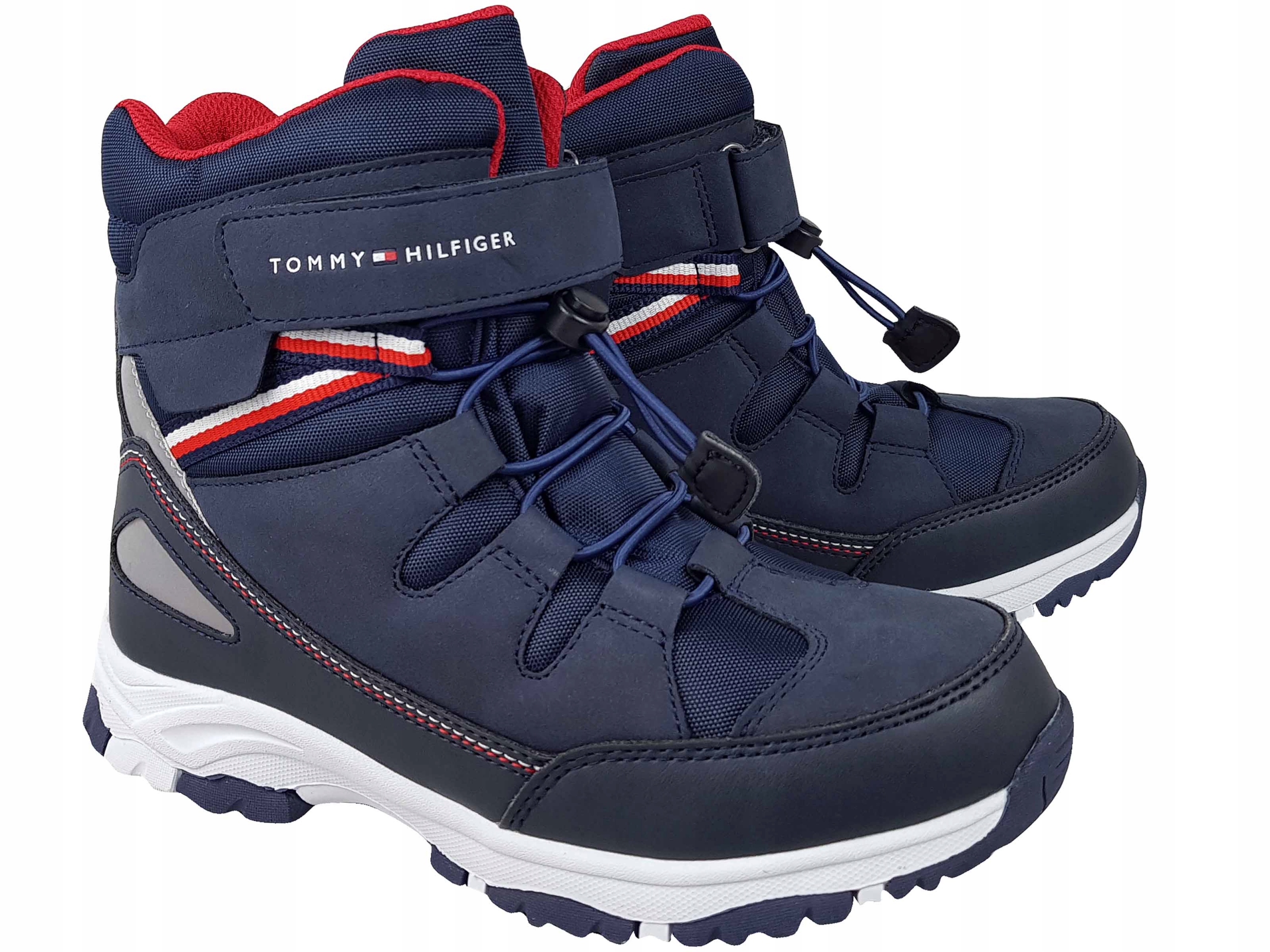 TOMMY HILFIGER ŚNIEGOWCE BUTY DAMSKIE OCIEPLANE Wzór dominujący logo