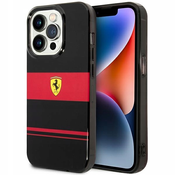 Etui Ferrari do iPhone 14 Pro, Czarny MagSafe