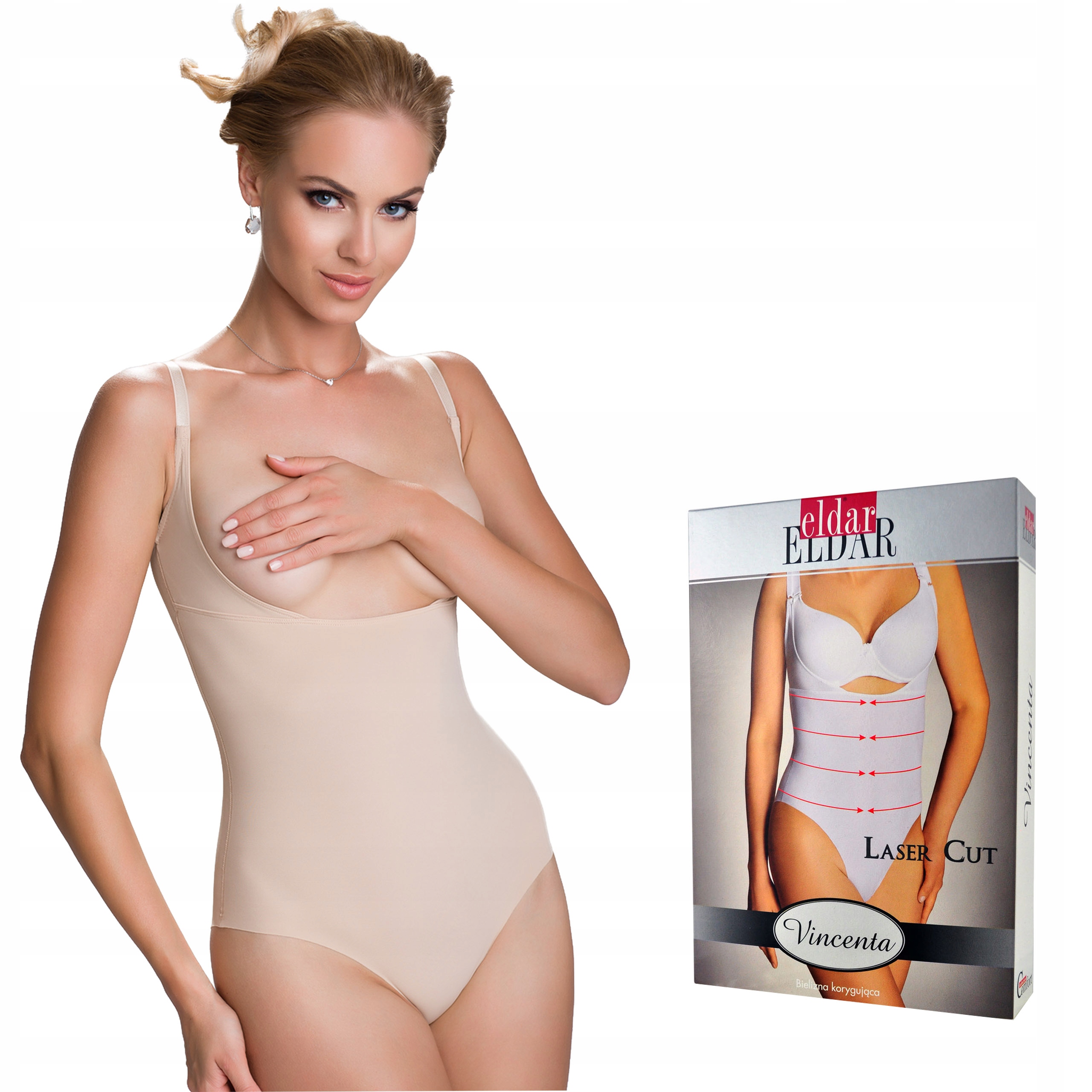 

body laserowo cięte Eldar Vincenta , Beżowe , XL