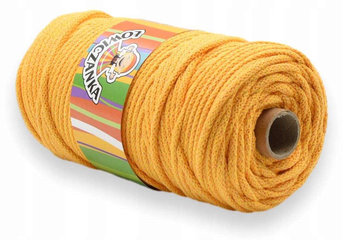 Sznurek Bawełniany z Rdzeniem 5mm 50mb Złocisty
