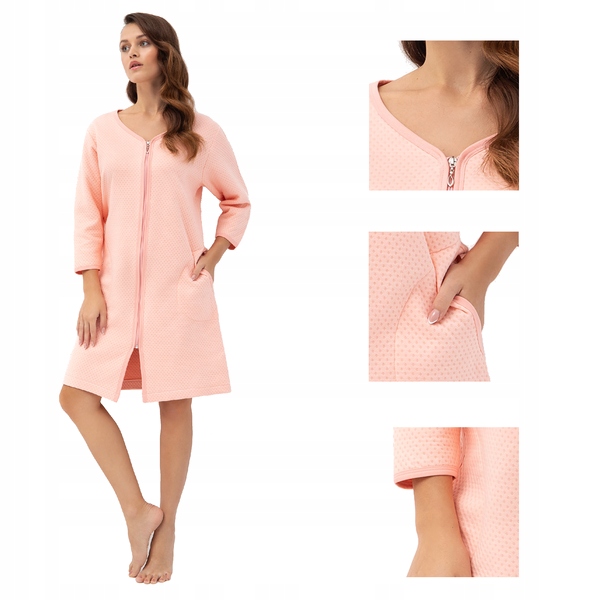 Dámský župan Luna kód 214 meruňkový 3XL