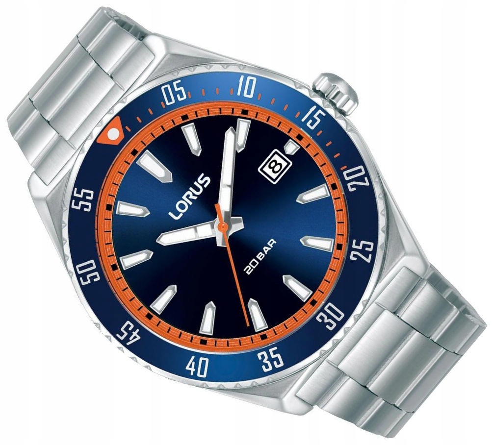 Modré Pánské Vodotěsné Sportovní Hodinky 200M Lorus Diver RS953DX9