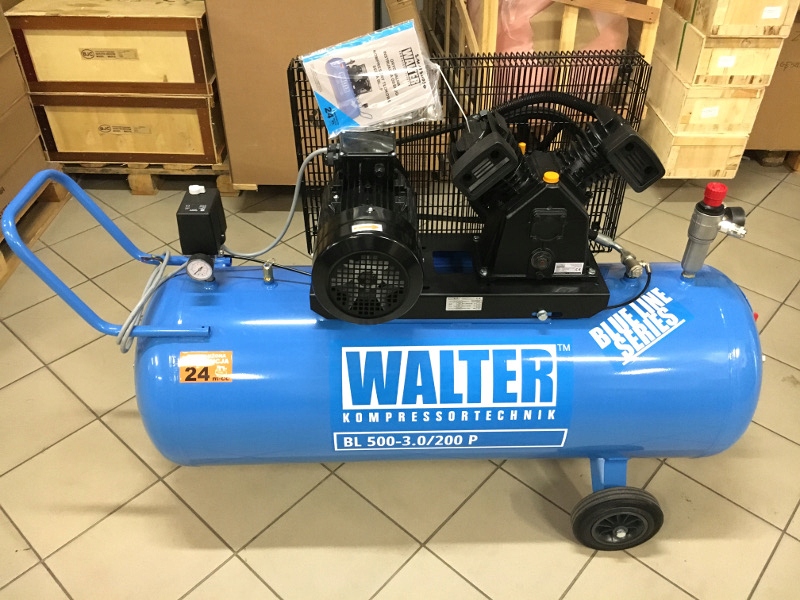 KOMPRESOR SPRĘŻARKA 270L 9 BAR 500 l/min WALTER Zasilanie sieciowe