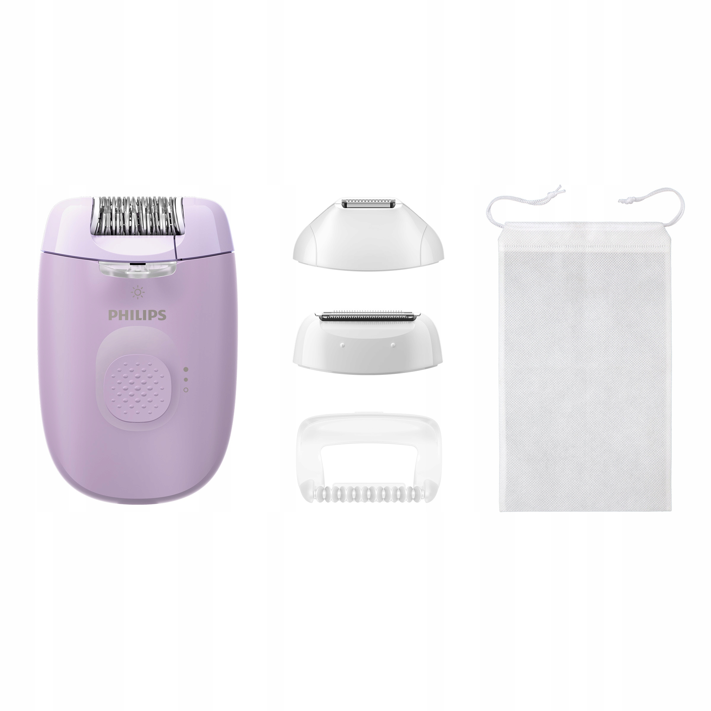 Depilator Philips sieciowy fioletowy 3 nasadki Trymer bikini BRE257/00
