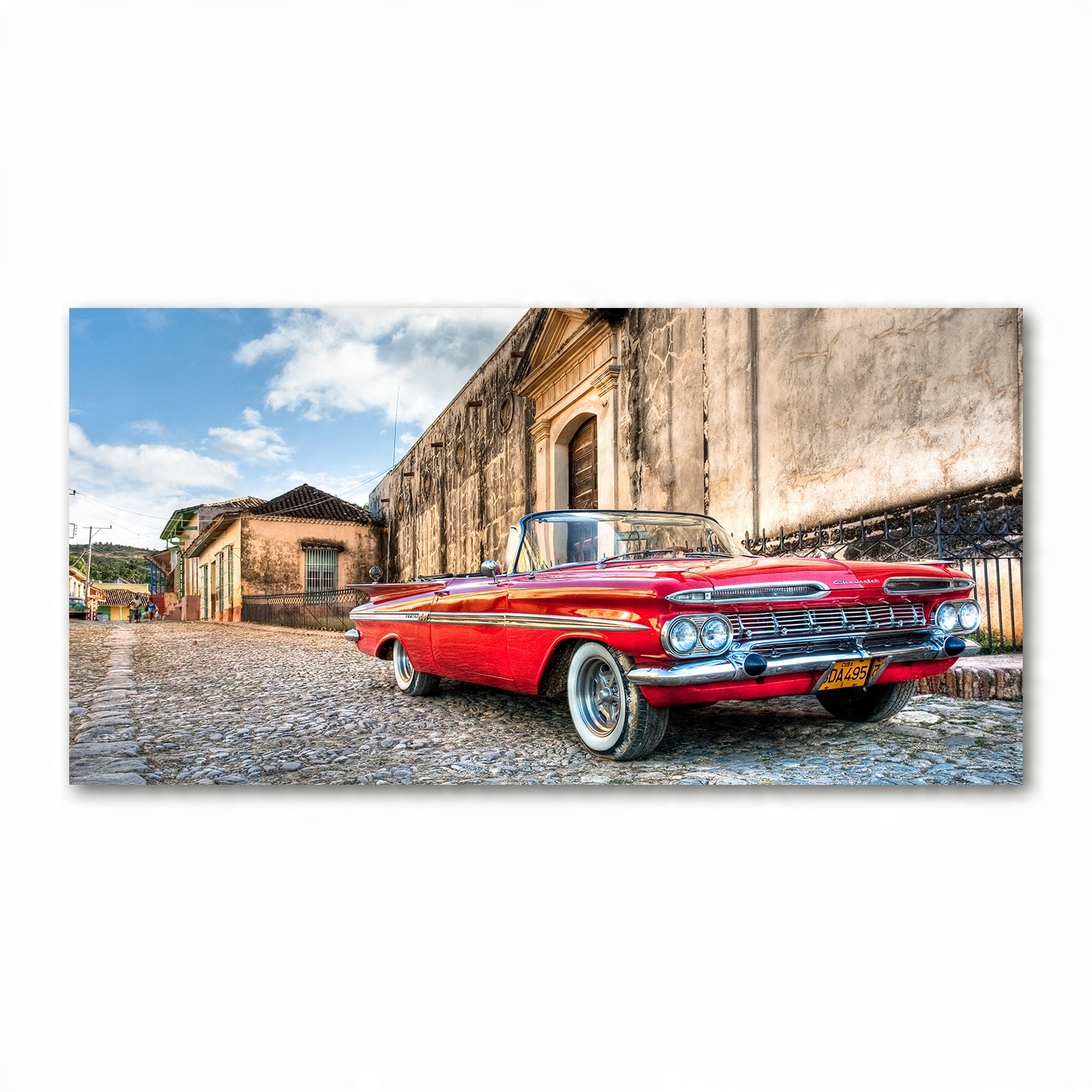 

Foto obraz szklany Czerwony Chevrolet 140x70