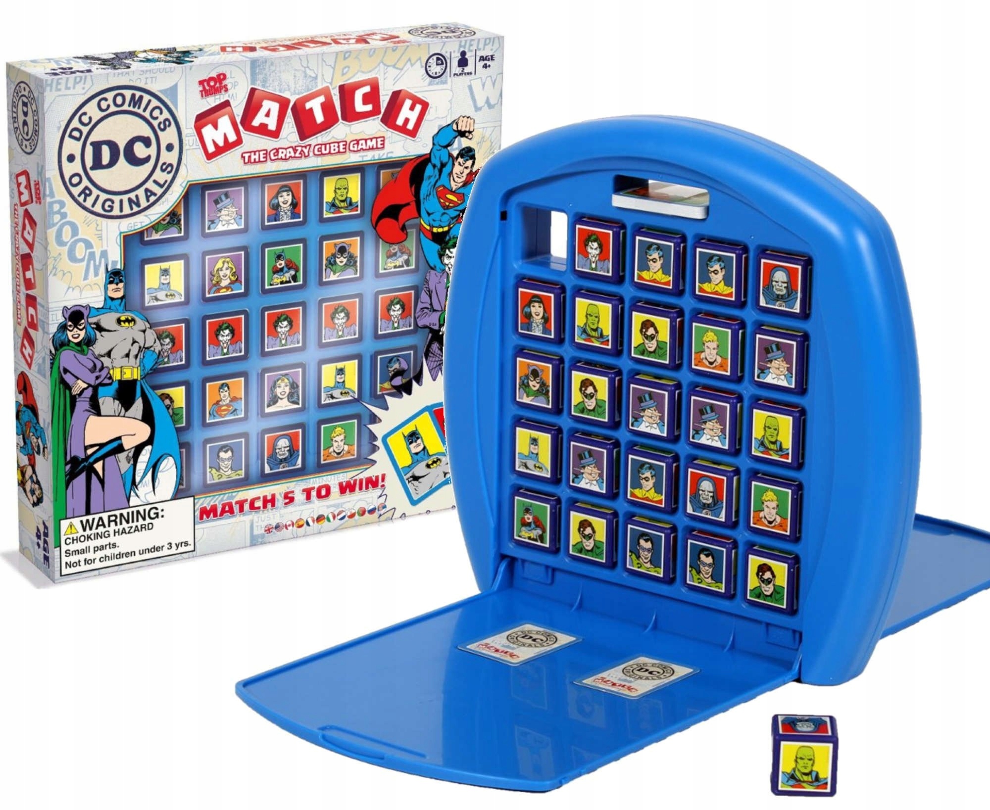 TOP TRUMPS GRA MATCH 5 DC COMICS RETRO BATMAN