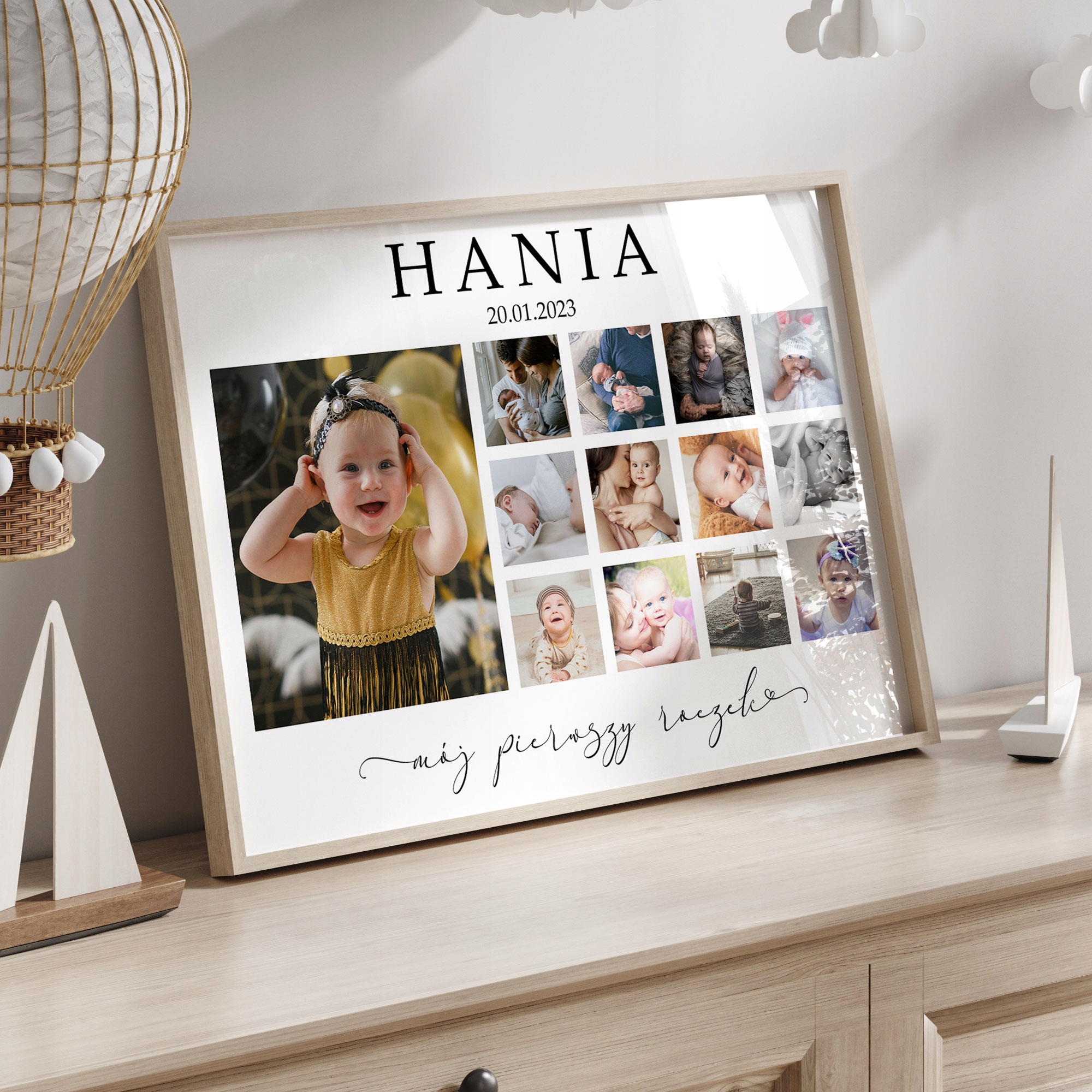 Plakat Urodziny Roczek 30x40 Płeć chłopcy dziewczynki