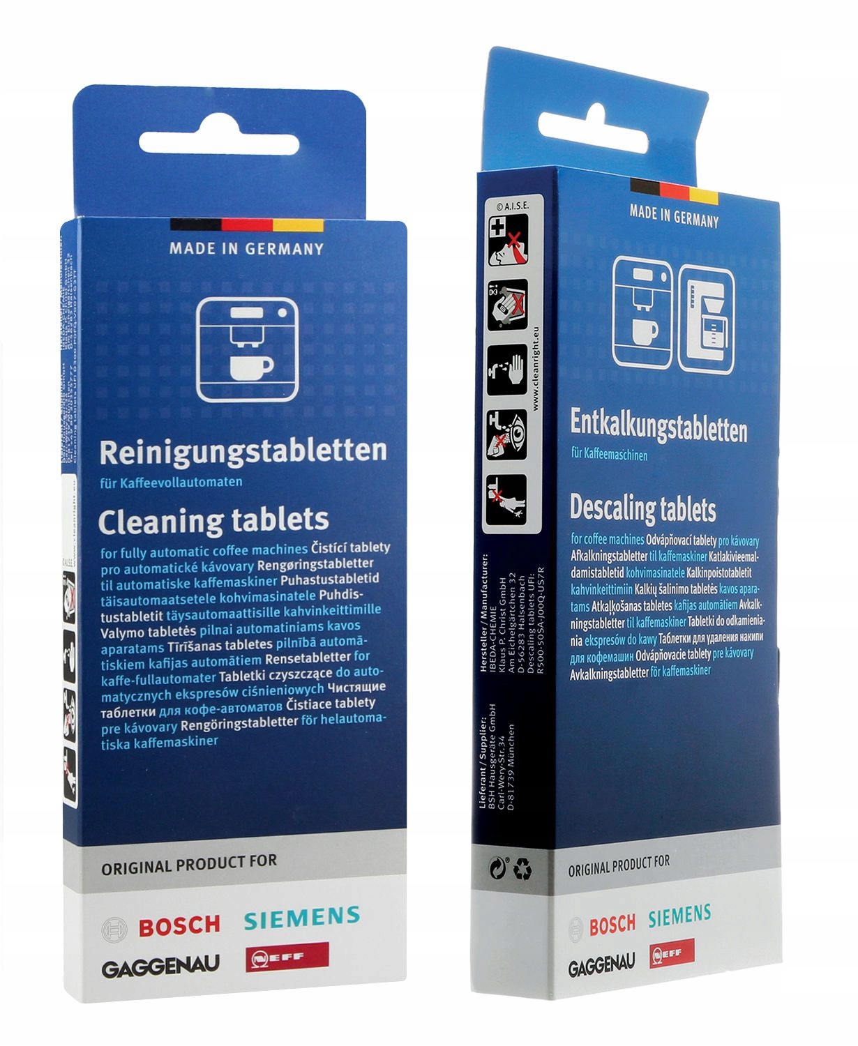 

Tabletki Bosch odkamieniające i czyszczące ekspres