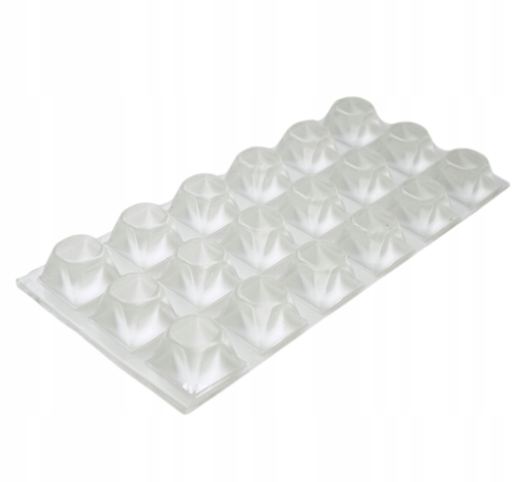 odbojniki silikonowe 20x20x13,2 MM - listek 18 szt Kod producenta 16.017