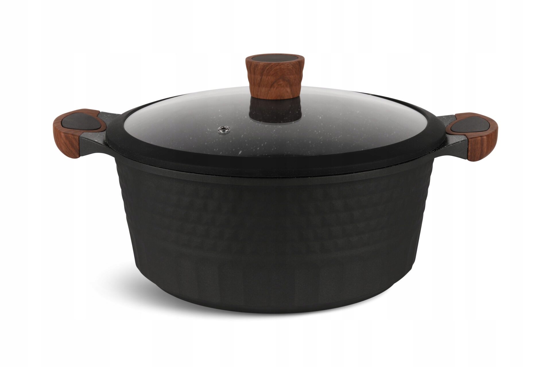 Zestaw GARNKÓW 10e CZARNY MAT plus DREWNO edenberg Kod producenta GARNKI EB-5648 GAZ INDUKCJA