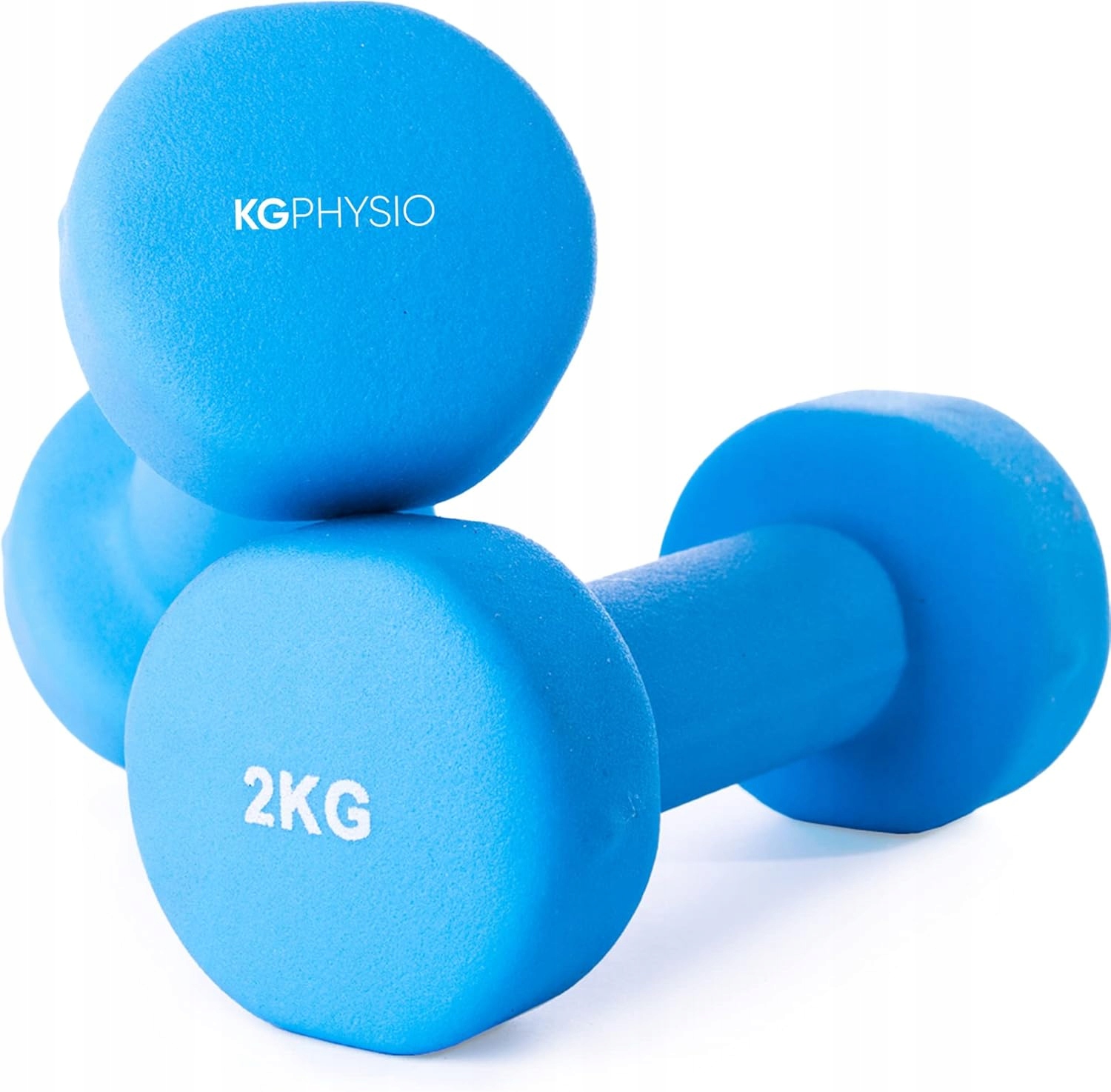 Sada jednoruček pár jednoruček s neoprenovým potahem, 2 x 2 kg, světle modrá