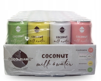 Coconut Milk&water MIX 4 Příchutí 24x320ml Coco Planet