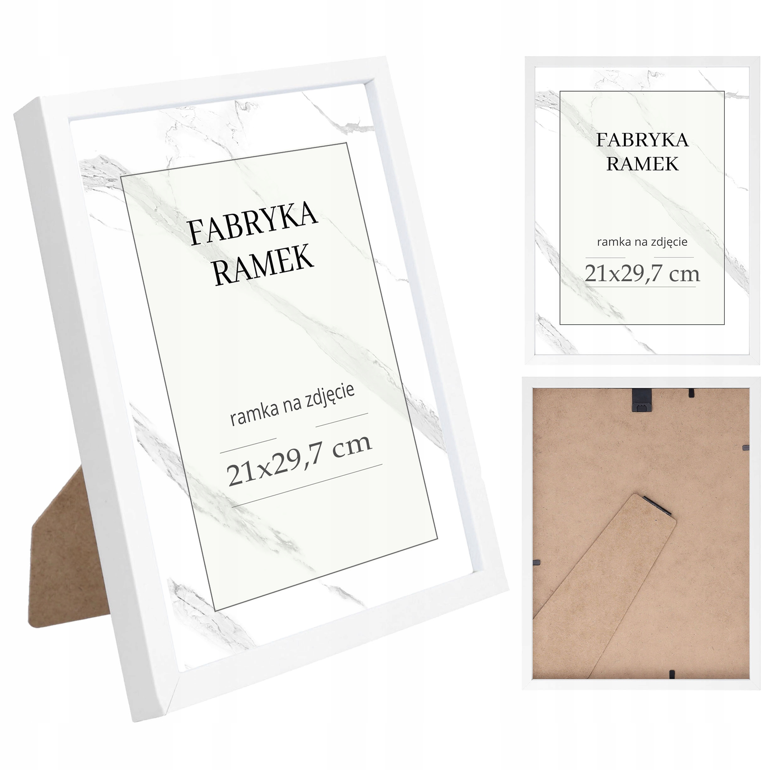 

Ramka A4 21x30 cm ramki na zdjęcia stojąca biała
