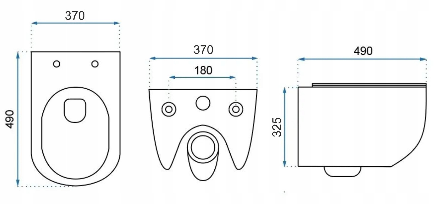 Misa WC CARTER N2 bezrantowa + deska SLIM Rea Rodzaj miska podwieszana