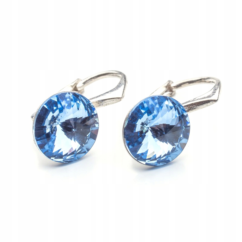 

Srebrne kolczyki z kr. Swarovski Rivoli 8 L.Sapph.