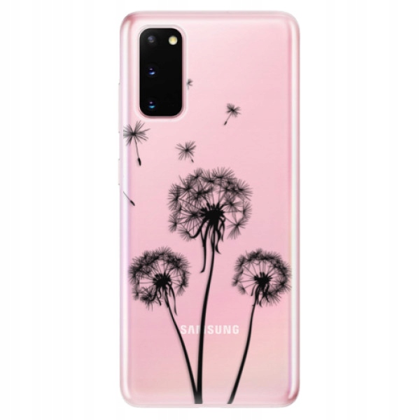 Silikonowe etui iSaprio Three Dandelions black Galaxy S20