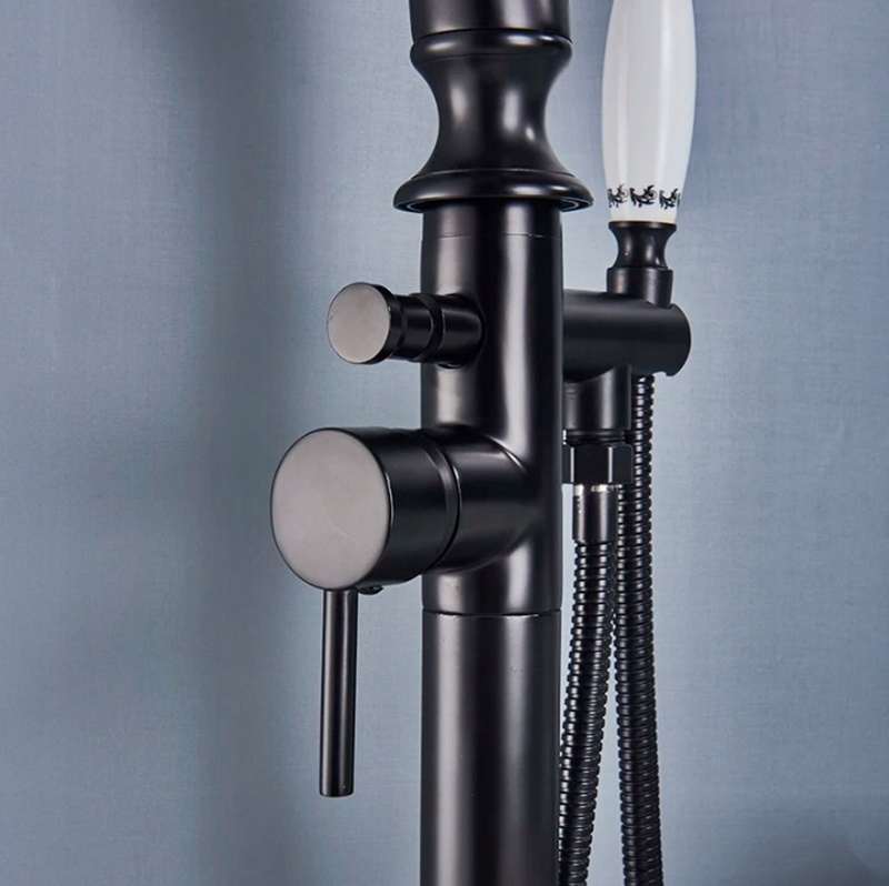 Bateria WANNOWA wolnostojąca CZARNY ŁABĘDŹ VINTAGE STYLE Kolor czarny