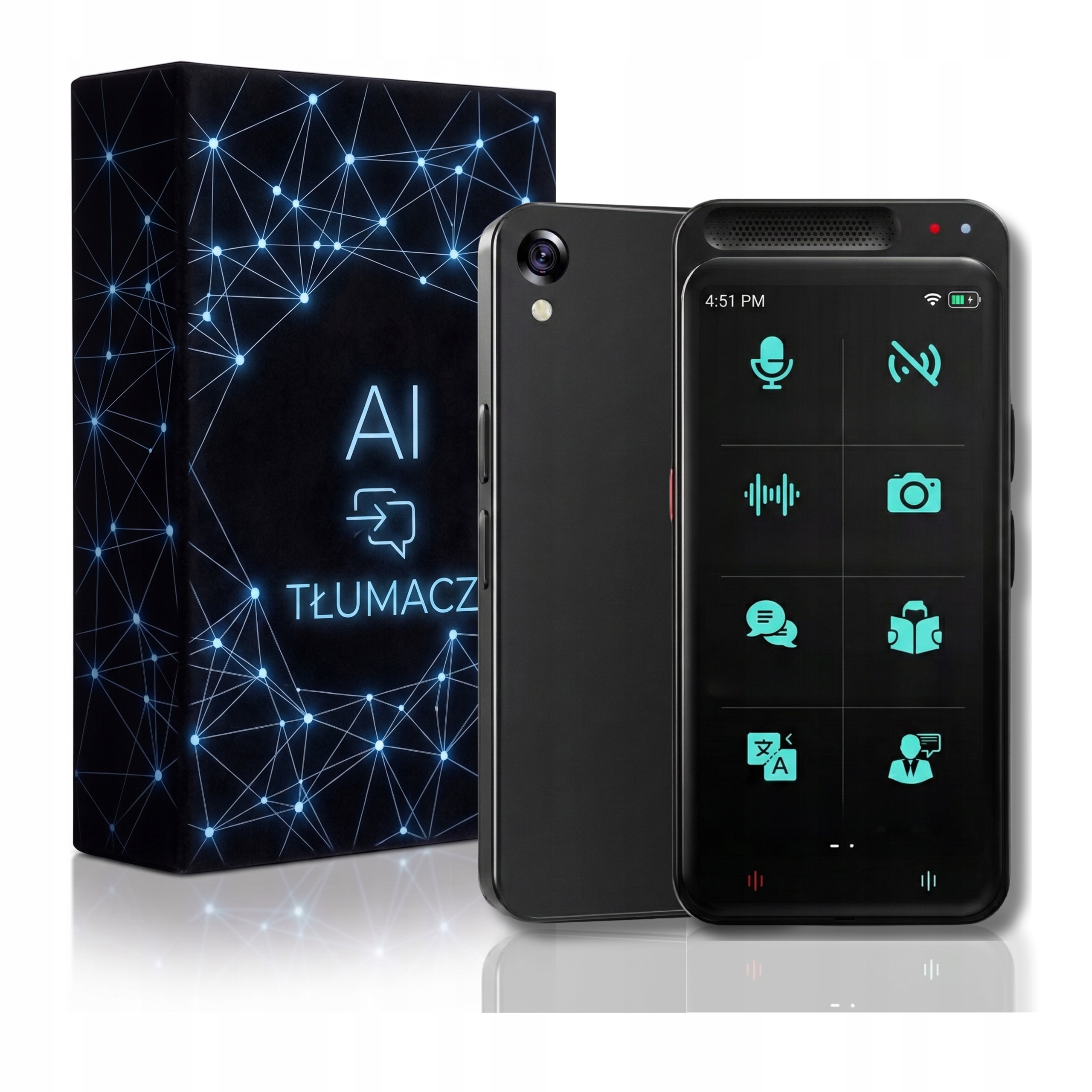 Elektroniczny Tłumacz Ai z Aparatem Chat Gpt w 138 Językach Live