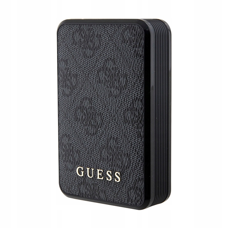 Guess 4G Leather Metal Logo Power Bank 10000 mAh 18W (čierna)