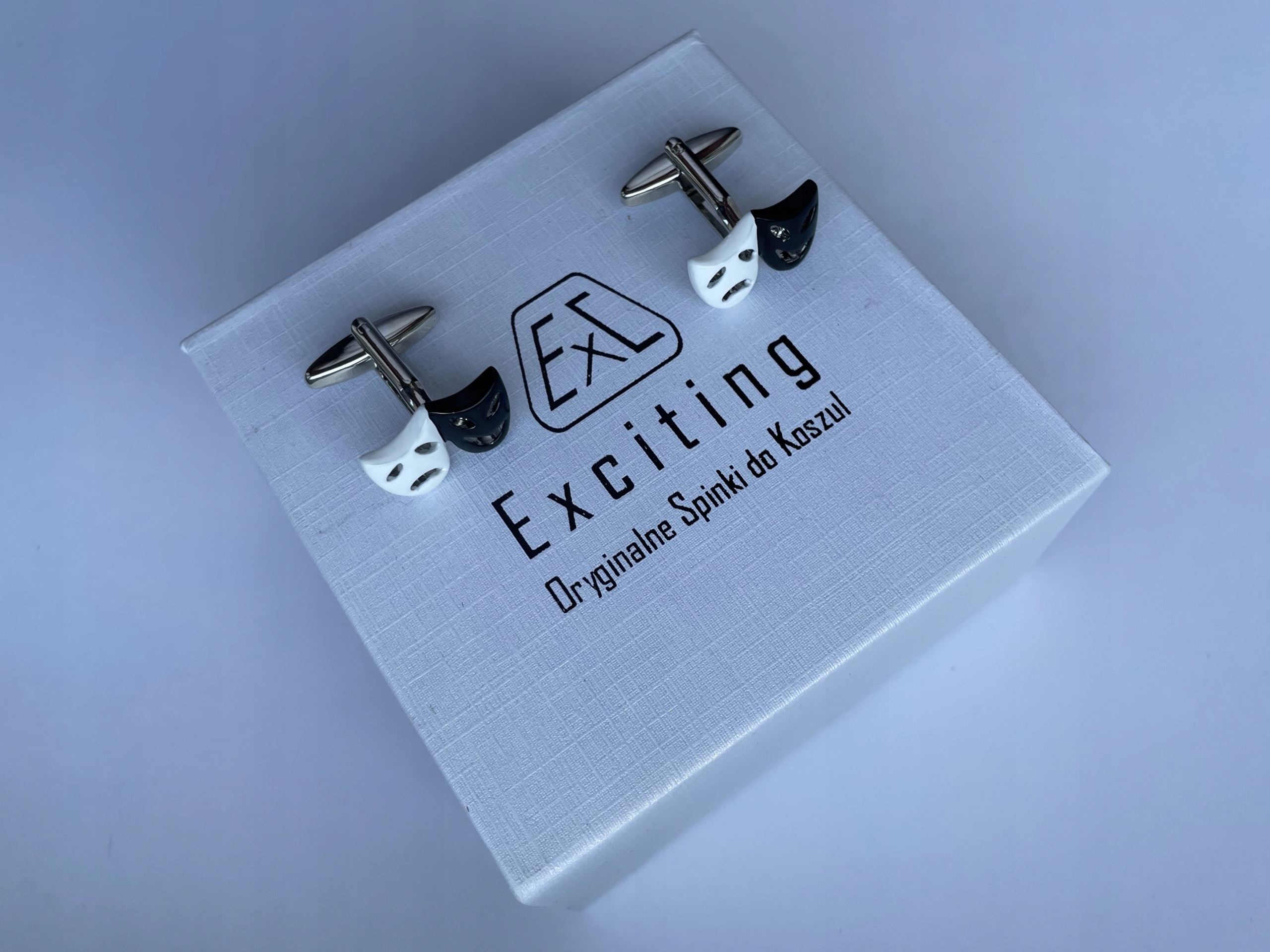 Manžetové knoflíčky Exc Divadelní masky pro herce a umělce Mima V Pouzdru