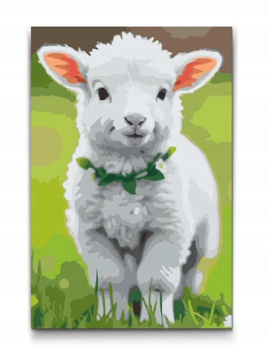 Malování Podle Čísel Velikonoční beránek Bílá příroda Příroda XXL 40x60 cm