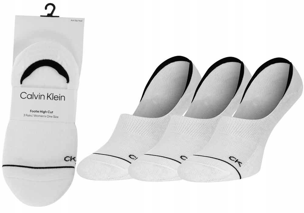 

Calvin Klein Skarpetki Stopki 3 Pary White r.37-41