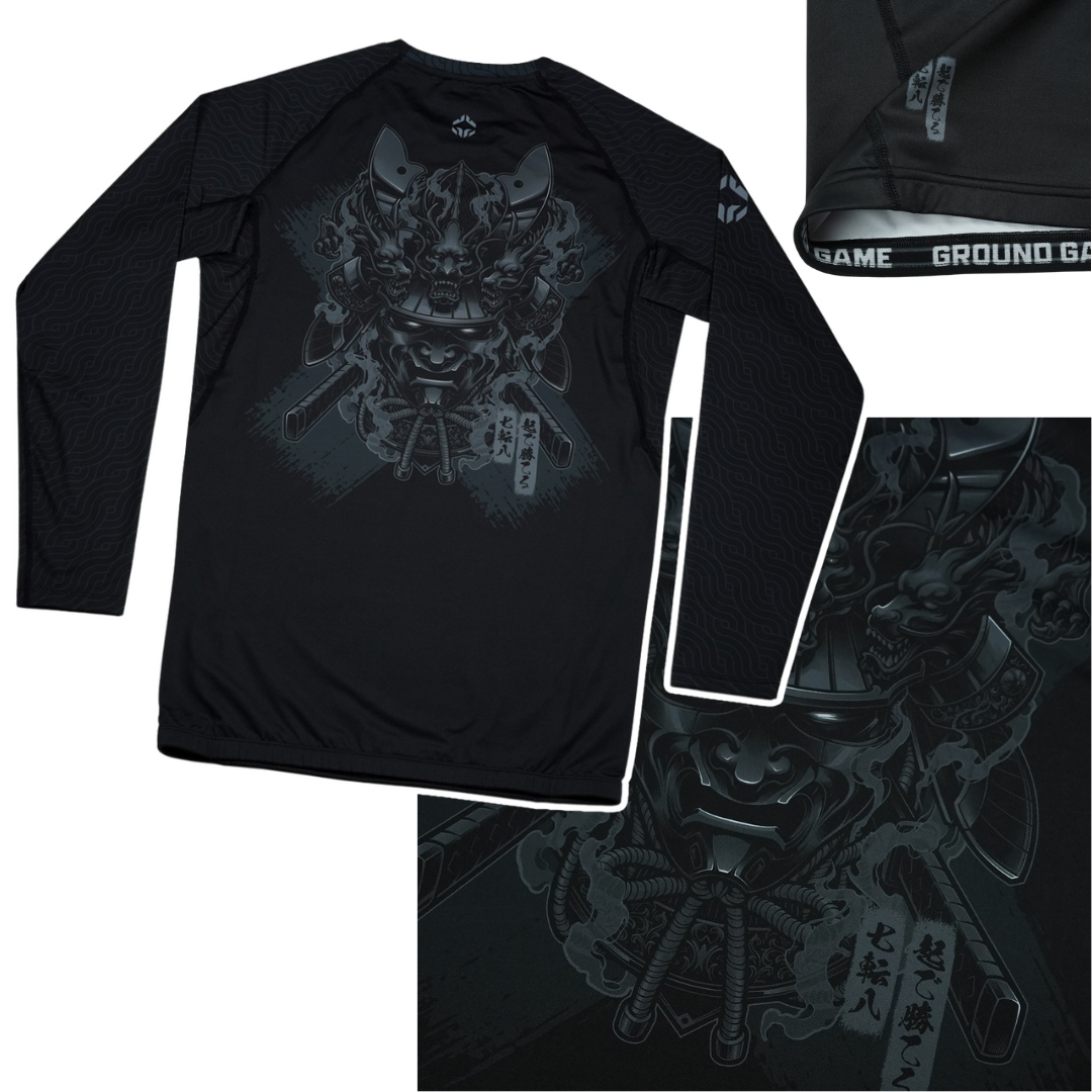Rashguard s dlouhým rukávem pro muže Ground Game Samurai Shadow vel. L