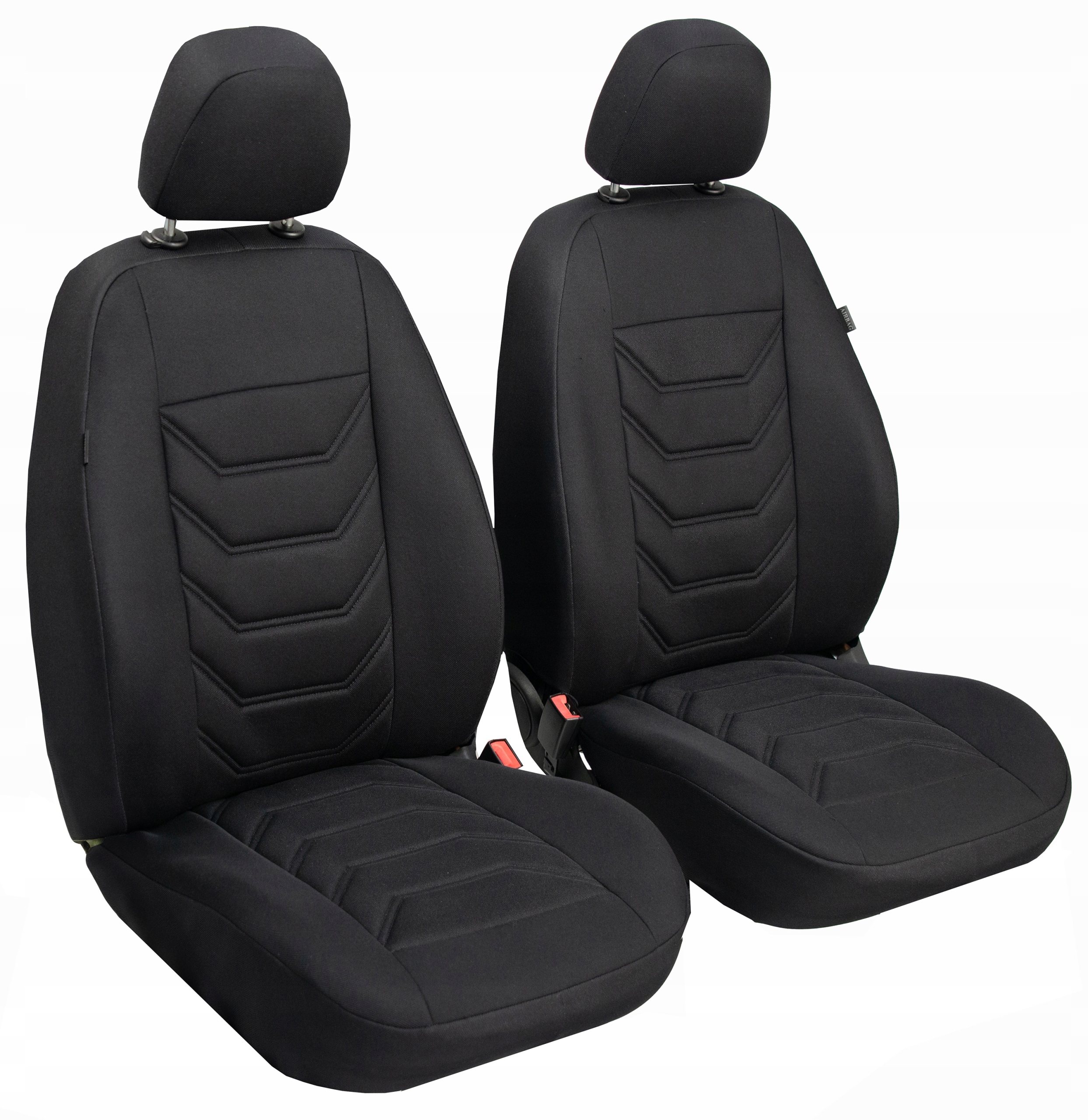 Przednie pokrowce na fotele samochodowe Comfort czarne 1+1 uniwersalne