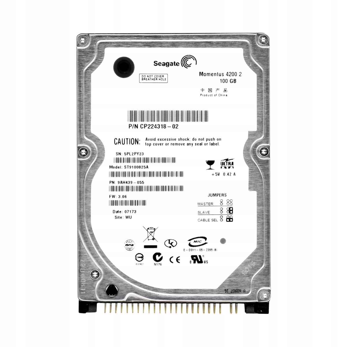 Seagate 120GB 4.2K 8MB Ata 2.5'' ST9100825A
