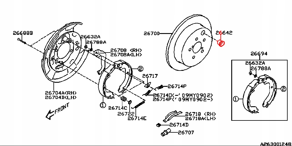 SUBARU ZAŚLEPKA GUMKA TARCZY HAMULCOWEJ TYŁ Typ samochodu Samochody osobowe