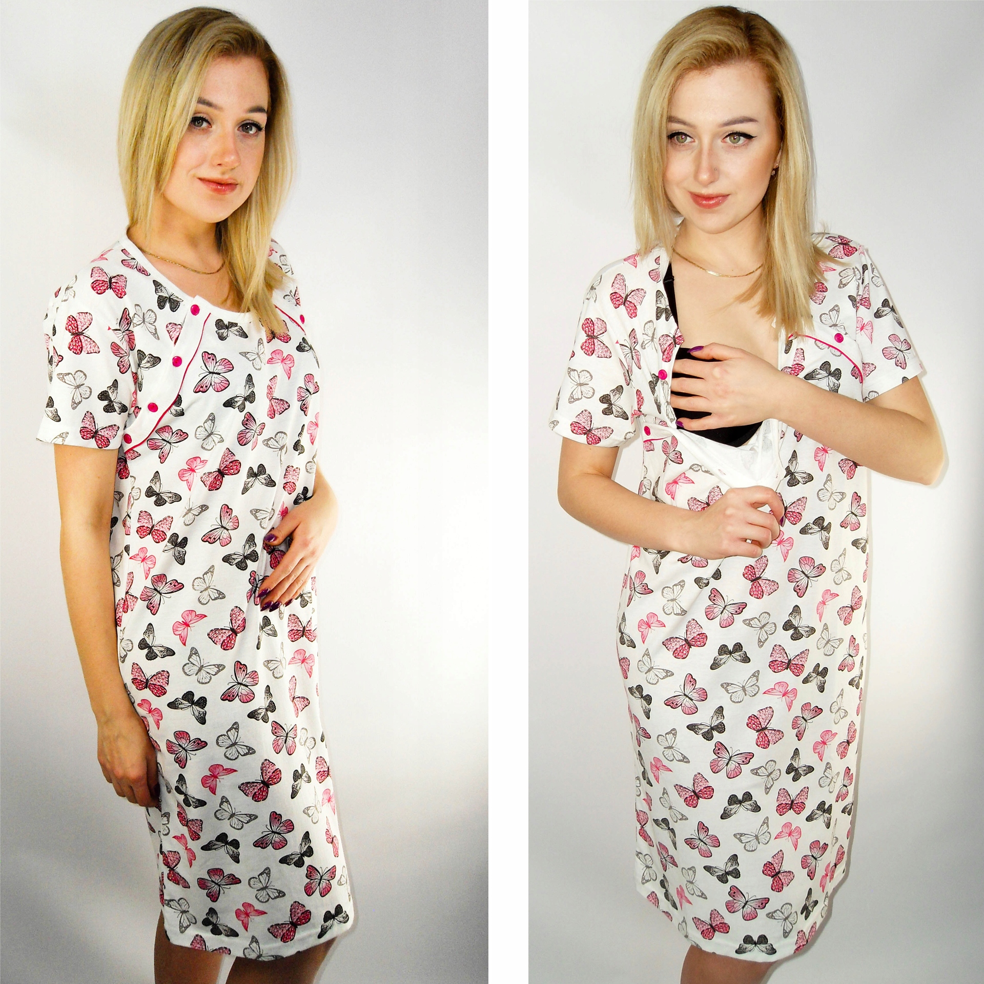 ZESTAW KOSZULA I SZLAFROK DO SZPITALA PORODU __ XL Marka La Penna