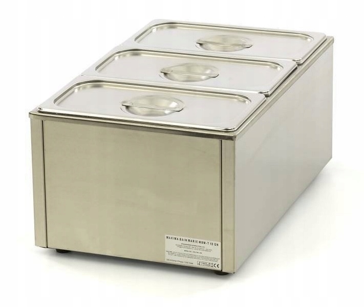 Bemar elektryczny z kranem 3x GN 1/3 z pokrywami 1200W Maxima 09300011