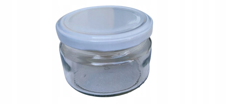 

8x słoik 250 ml z zakrętką białą