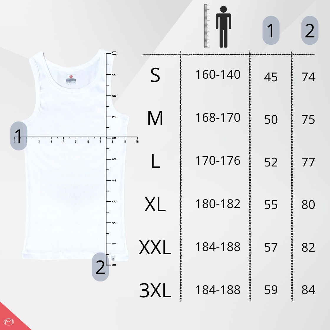 PODKOSZULKA MĘSKA NA RAMIĄCZKACH BEZ RĘKAWÓW BAWEŁNIANA KOSZULKA MĘSKA XXL Rozmiar XXL