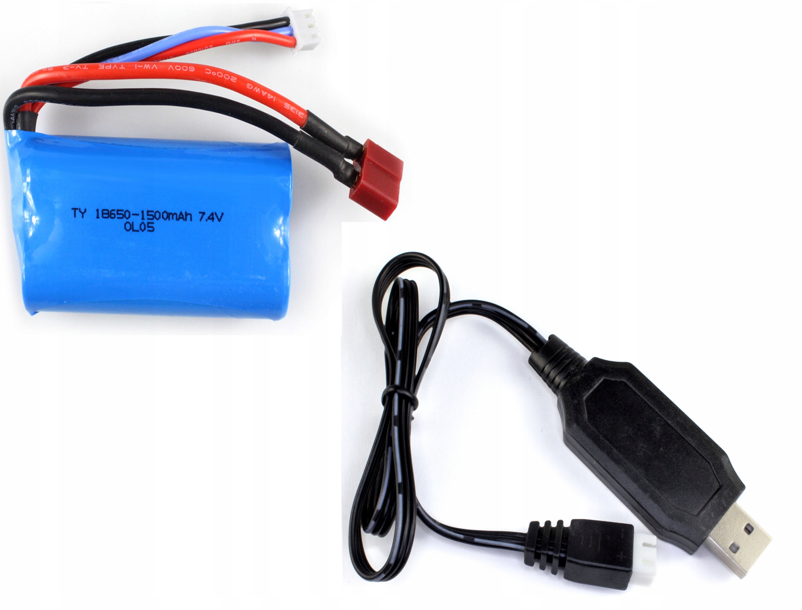 Akumulator pakiet LiIon 7,4V 1500mAh ładowarka